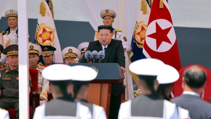Kim Jong Un calls for 2 large warships per year in naval expansion plan: report