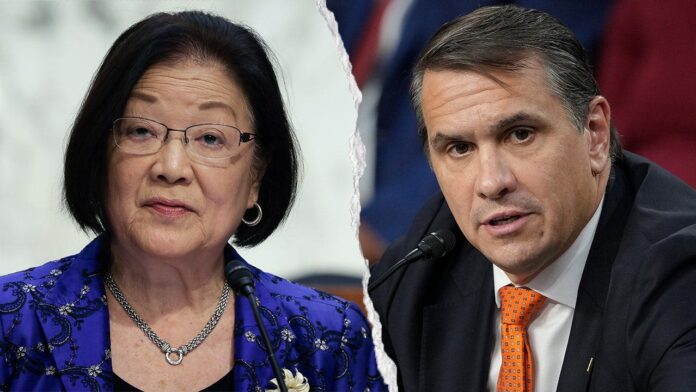 Sen. Mazie Hirono mocked for sexual harassment questions at hearing