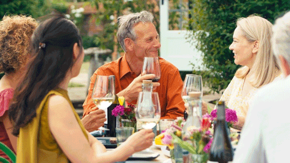Beer and wine glasses