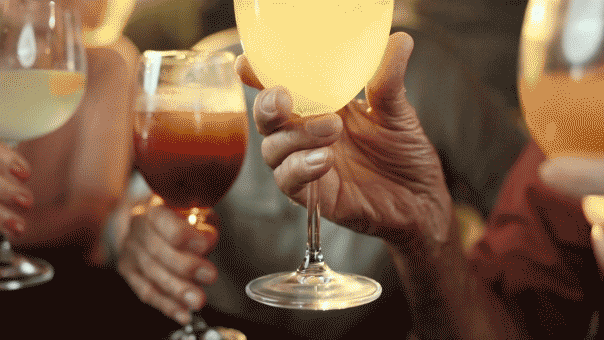 Older adults drinking alcohol